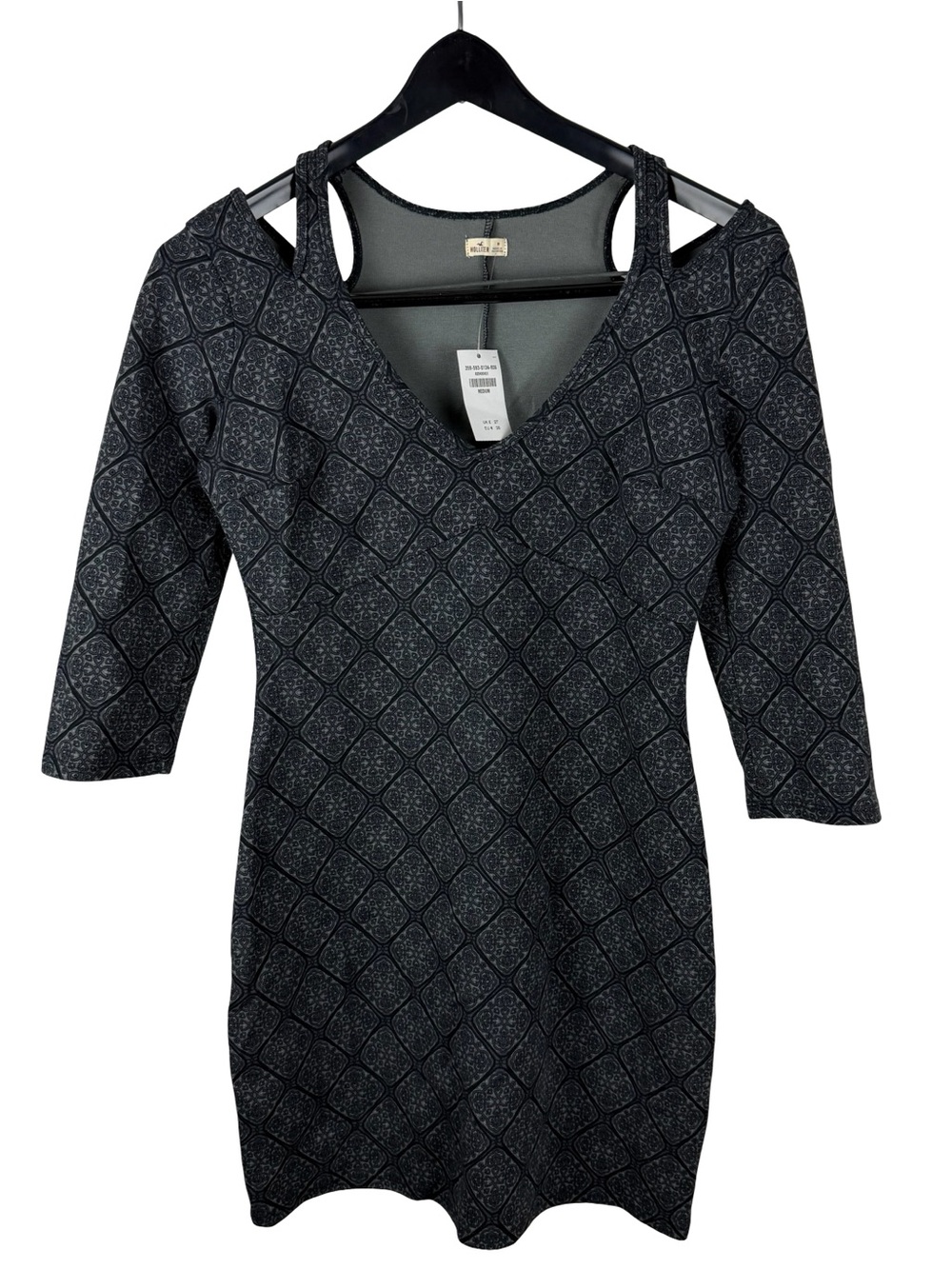 Women’s Y2K Brand New Hollister California Abstract Cute Grey Dress Size M
